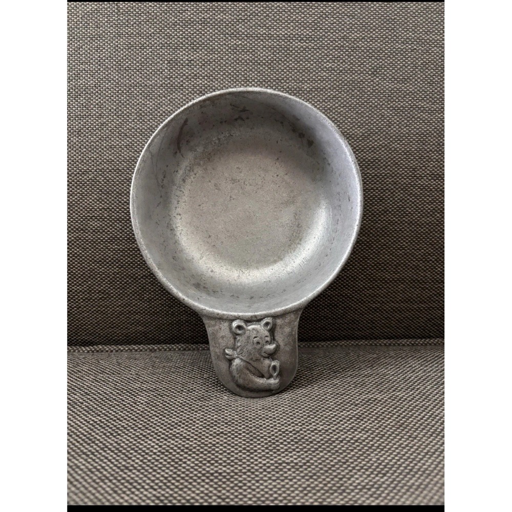 Vintage Carson Aluminum Bear Handle Child's Bowl Nursery Dish